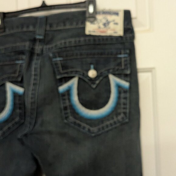 True Religion Men's Jeans Straight-Leg Blue Denim Size 38 - Picture 4 of 14